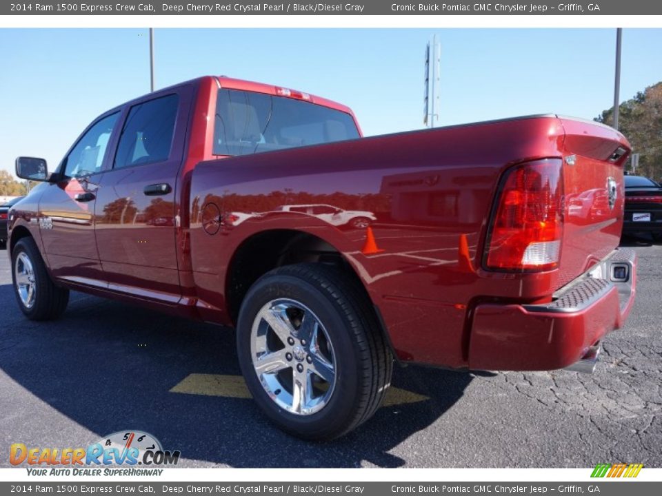 2014 Ram 1500 Express Crew Cab Deep Cherry Red Crystal Pearl / Black/Diesel Gray Photo #5