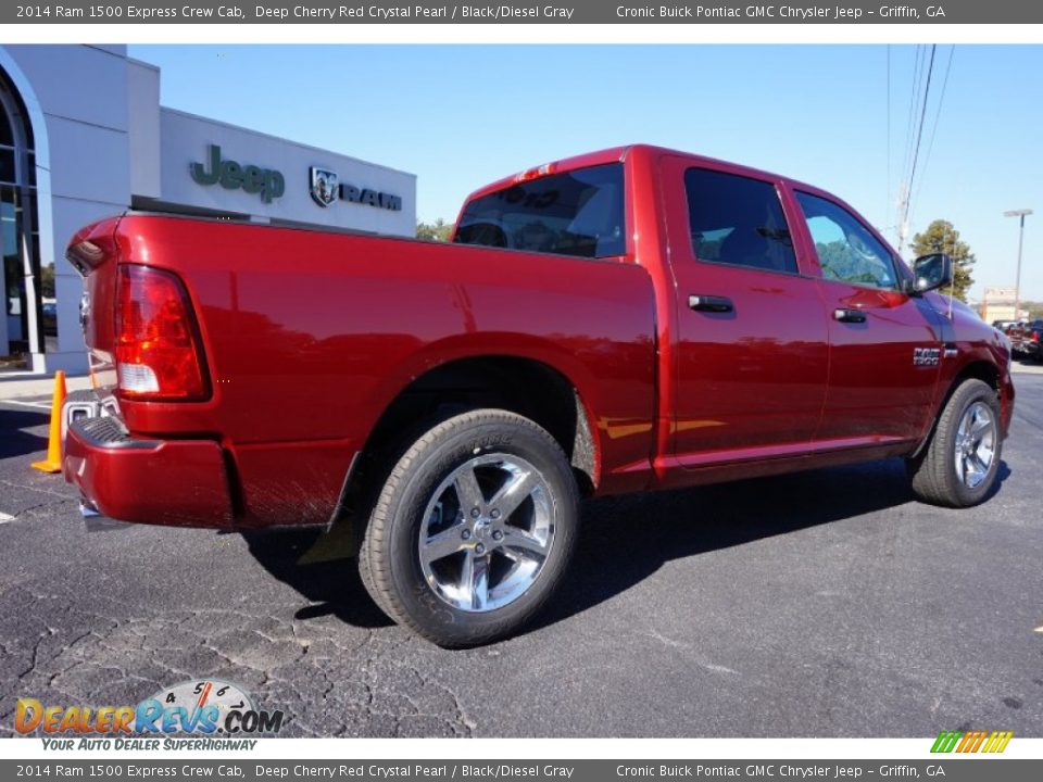 2014 Ram 1500 Express Crew Cab Deep Cherry Red Crystal Pearl / Black/Diesel Gray Photo #7
