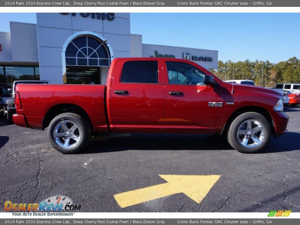 2014 Ram 1500 Express Crew Cab Deep Cherry Red Crystal Pearl / Black/Diesel Gray Photo #8