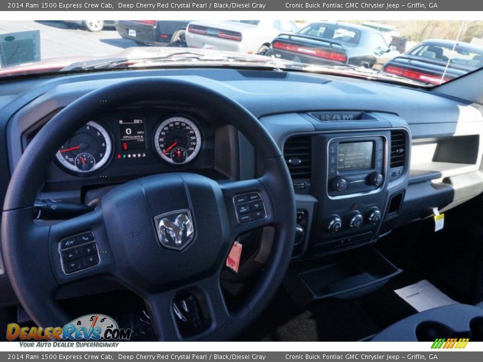 2014 Ram 1500 Express Crew Cab Deep Cherry Red Crystal Pearl / Black/Diesel Gray Photo #10