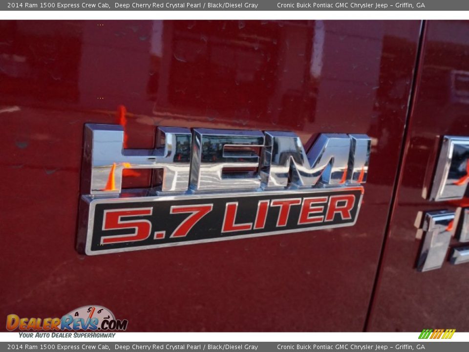 2014 Ram 1500 Express Crew Cab Deep Cherry Red Crystal Pearl / Black/Diesel Gray Photo #13