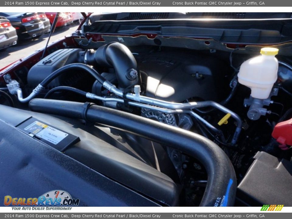 2014 Ram 1500 Express Crew Cab Deep Cherry Red Crystal Pearl / Black/Diesel Gray Photo #14