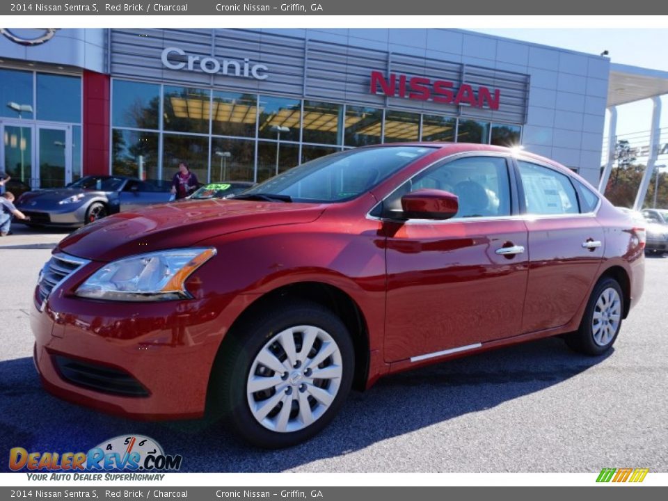 2014 Nissan Sentra S Red Brick / Charcoal Photo #1