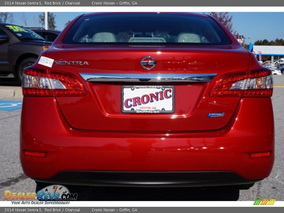 2014 Nissan Sentra S Red Brick / Charcoal Photo #4