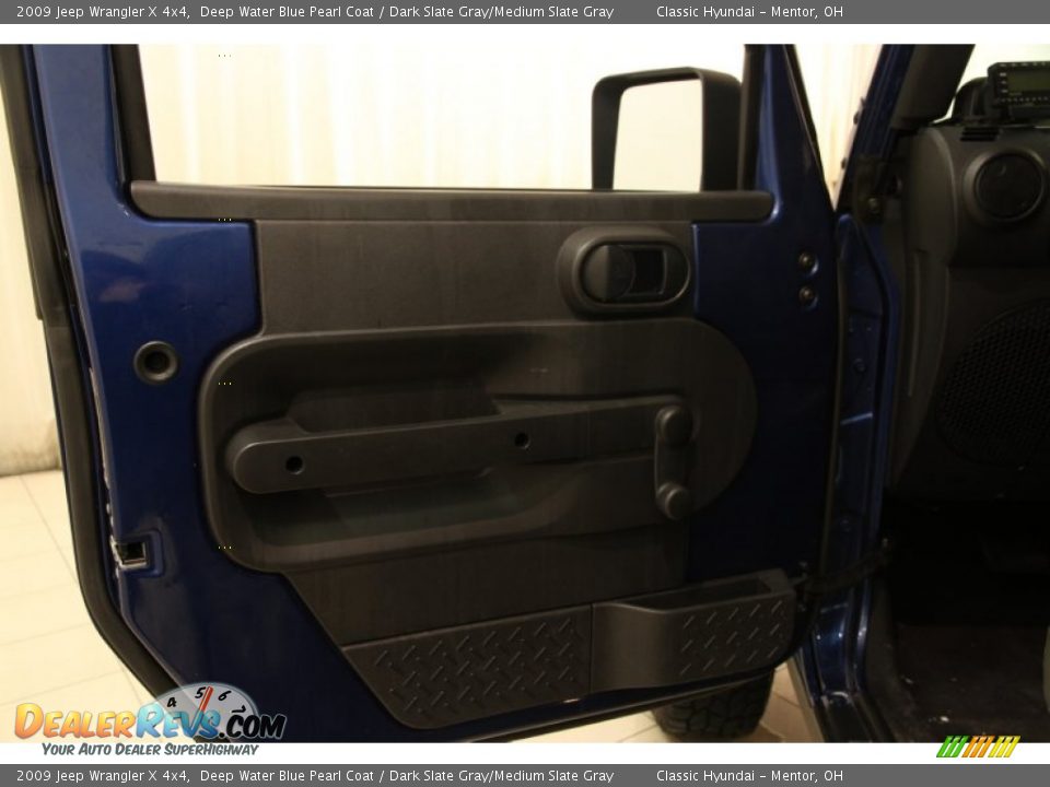 2009 Jeep Wrangler X 4x4 Deep Water Blue Pearl Coat / Dark Slate Gray/Medium Slate Gray Photo #4