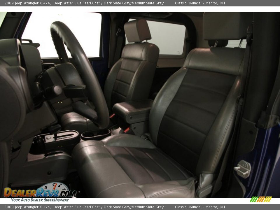 2009 Jeep Wrangler X 4x4 Deep Water Blue Pearl Coat / Dark Slate Gray/Medium Slate Gray Photo #5