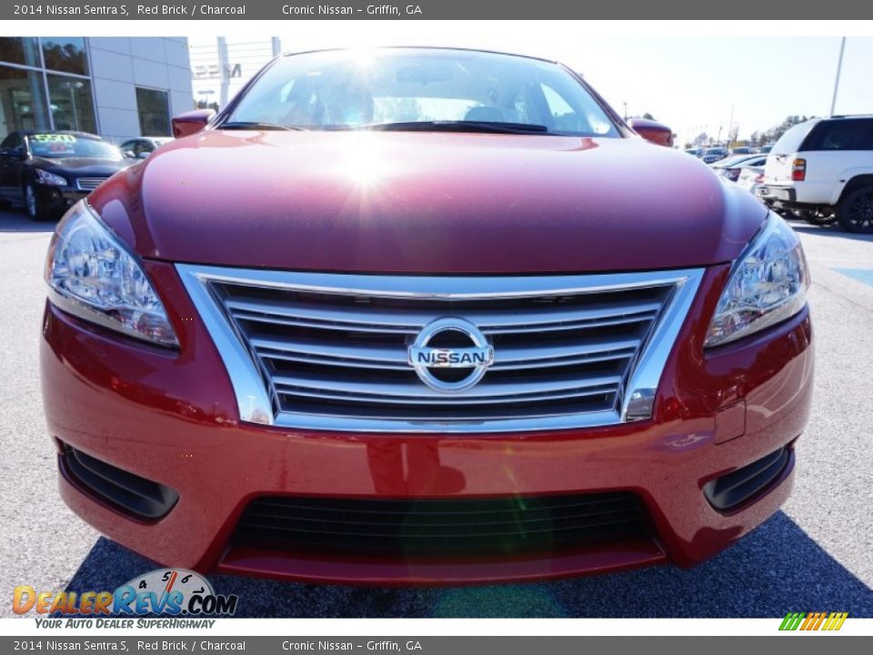 2014 Nissan Sentra S Red Brick / Charcoal Photo #8