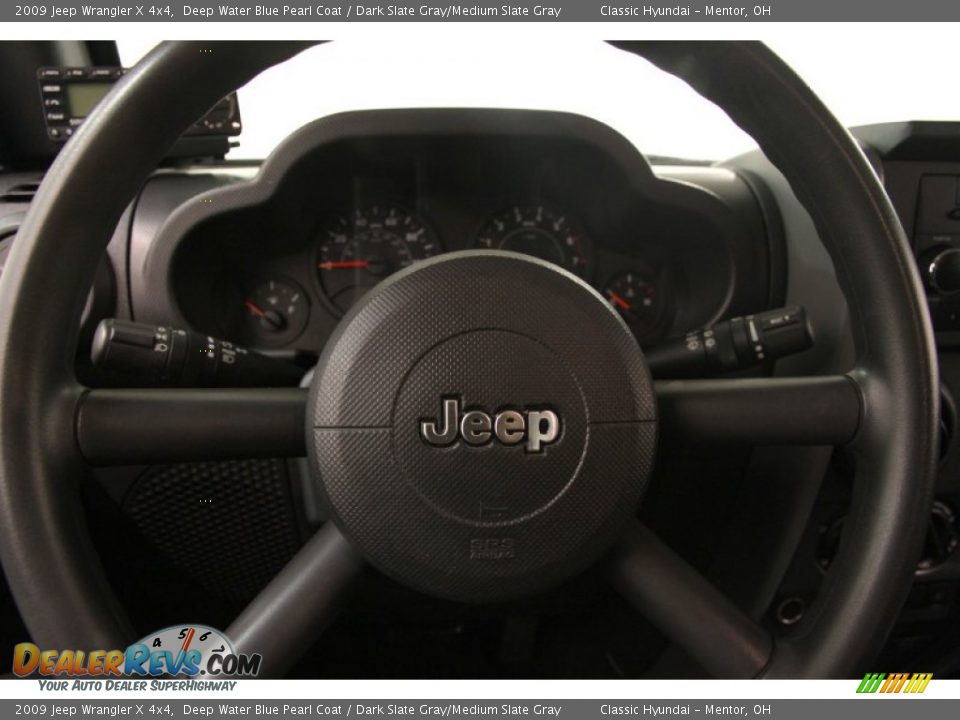 2009 Jeep Wrangler X 4x4 Deep Water Blue Pearl Coat / Dark Slate Gray/Medium Slate Gray Photo #6