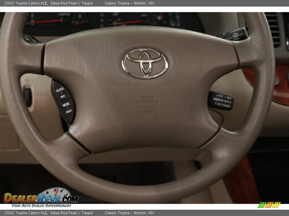 2003 Toyota Camry XLE Salsa Red Pearl / Taupe Photo #6