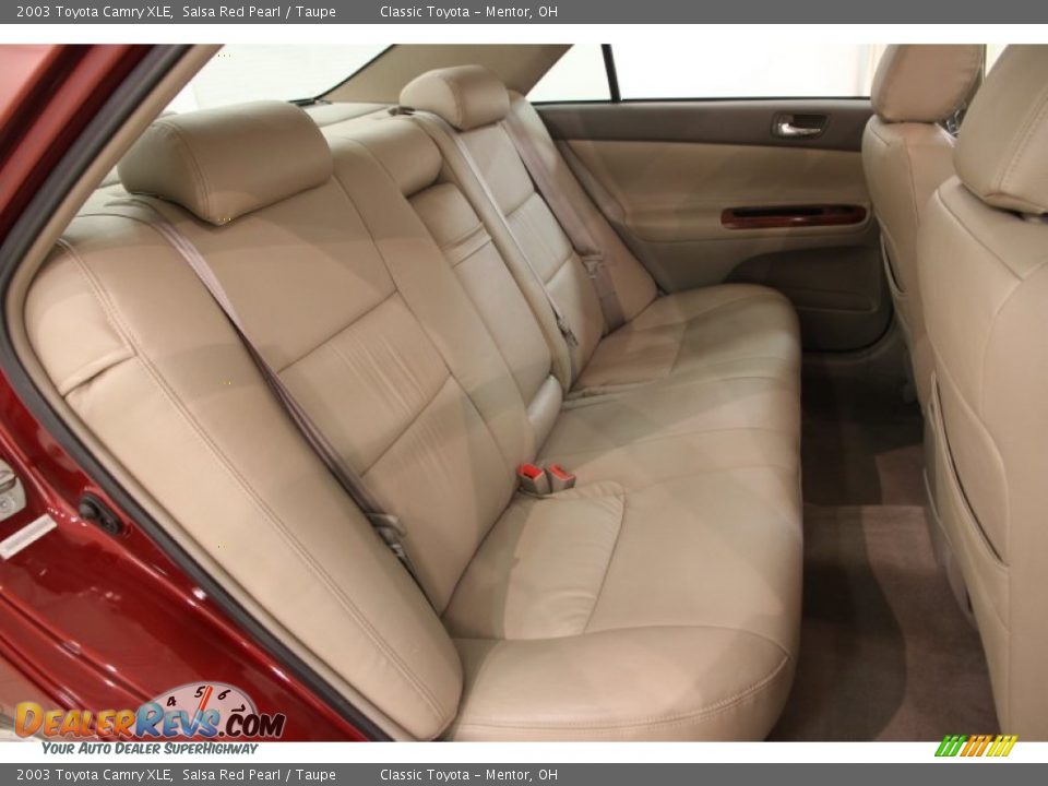 2003 Toyota Camry XLE Salsa Red Pearl / Taupe Photo #12