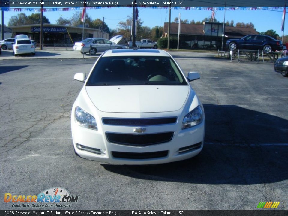2008 Chevrolet Malibu LT Sedan White / Cocoa/Cashmere Beige Photo #1
