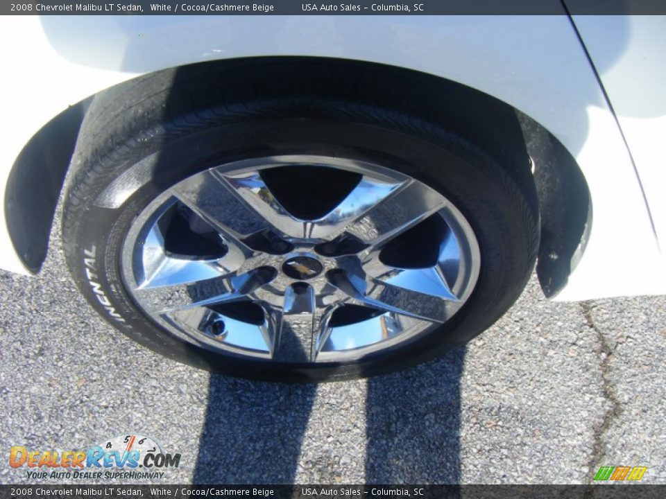 2008 Chevrolet Malibu LT Sedan White / Cocoa/Cashmere Beige Photo #6