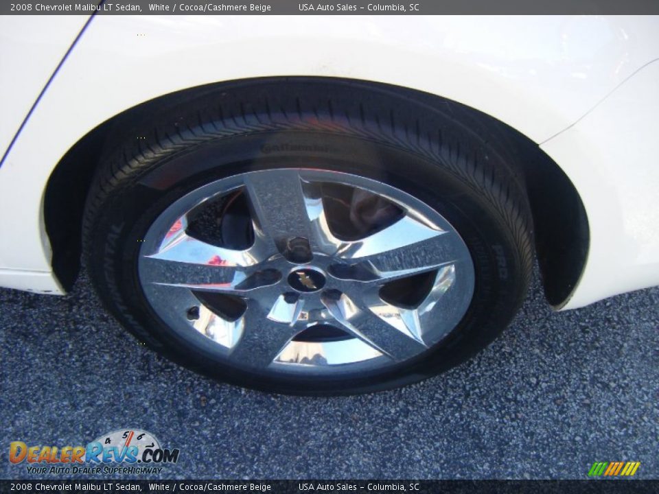 2008 Chevrolet Malibu LT Sedan White / Cocoa/Cashmere Beige Photo #7