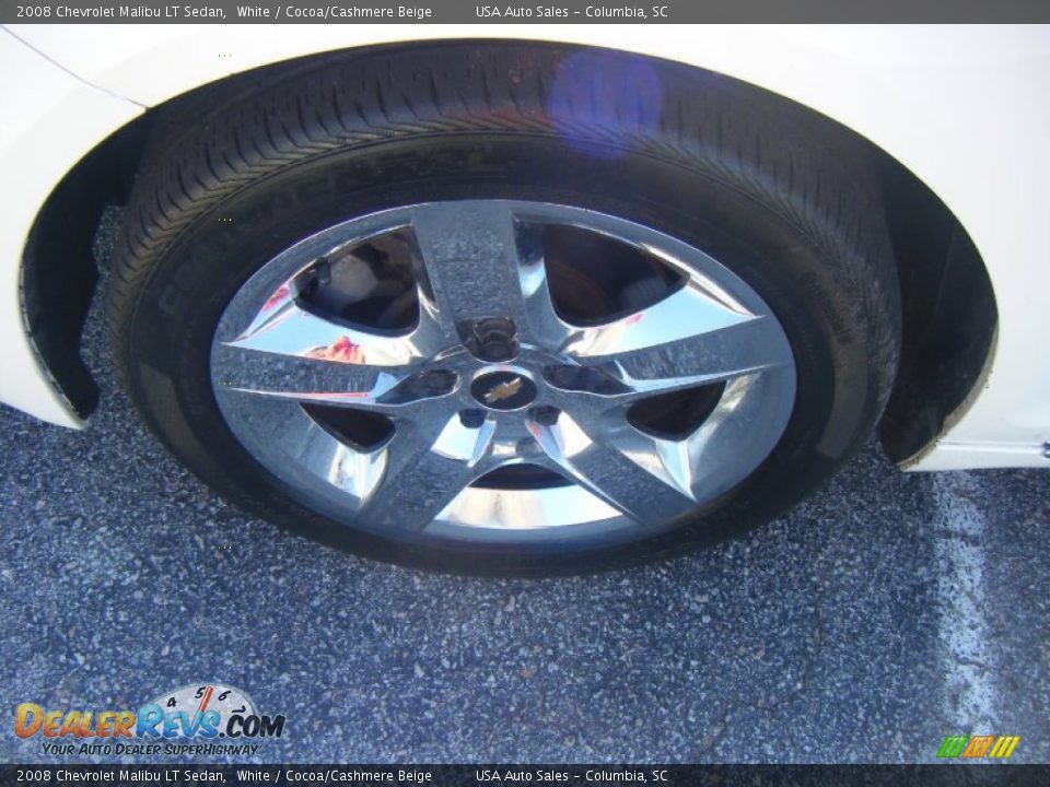 2008 Chevrolet Malibu LT Sedan White / Cocoa/Cashmere Beige Photo #8