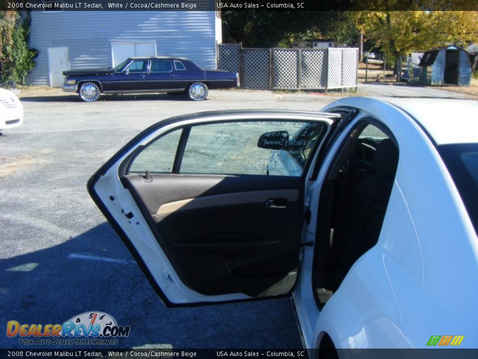 2008 Chevrolet Malibu LT Sedan White / Cocoa/Cashmere Beige Photo #14
