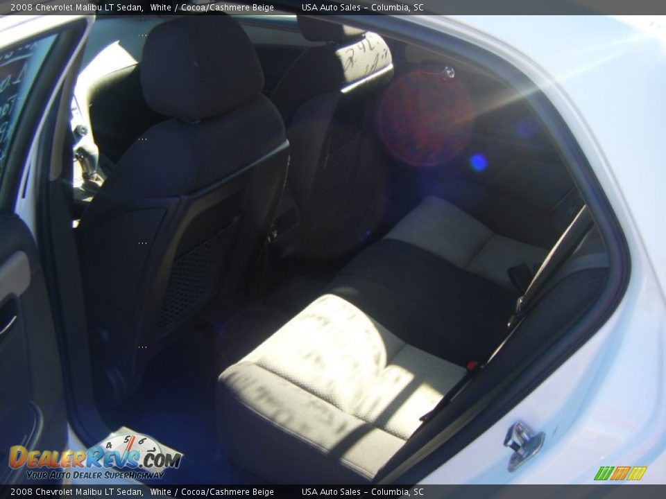 2008 Chevrolet Malibu LT Sedan White / Cocoa/Cashmere Beige Photo #15
