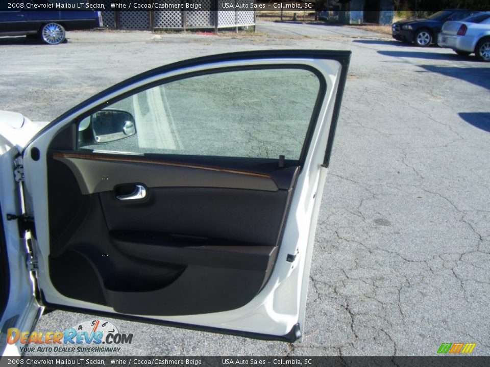 2008 Chevrolet Malibu LT Sedan White / Cocoa/Cashmere Beige Photo #18