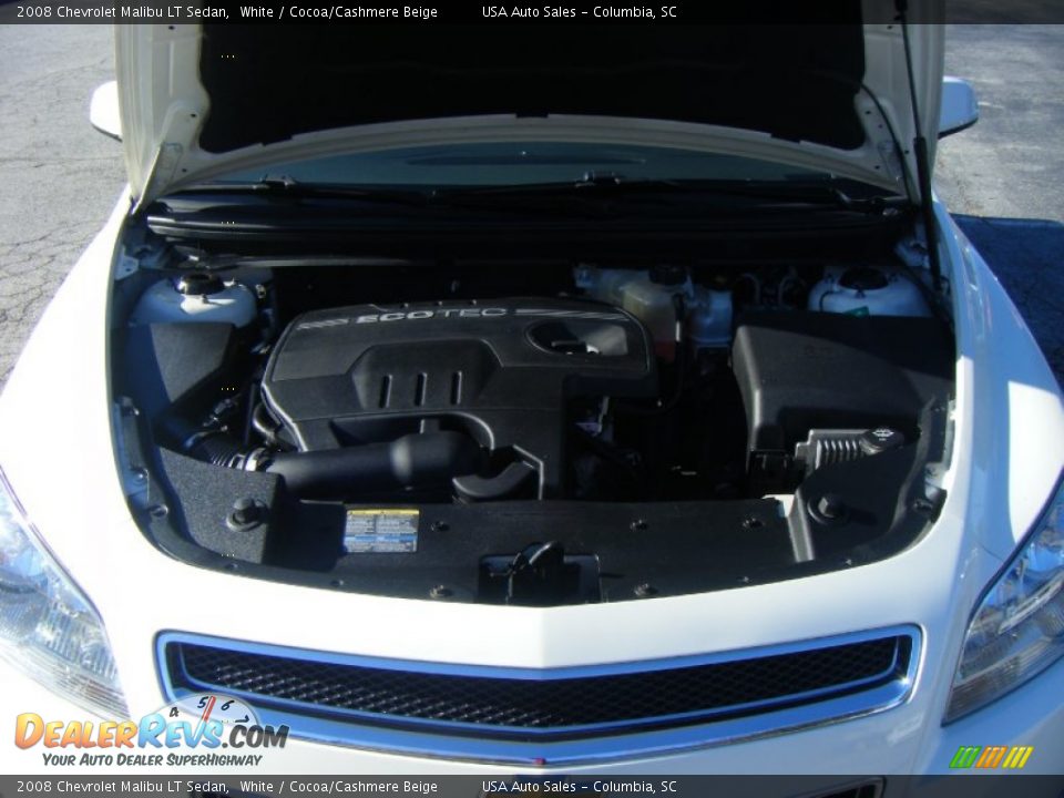 2008 Chevrolet Malibu LT Sedan White / Cocoa/Cashmere Beige Photo #21