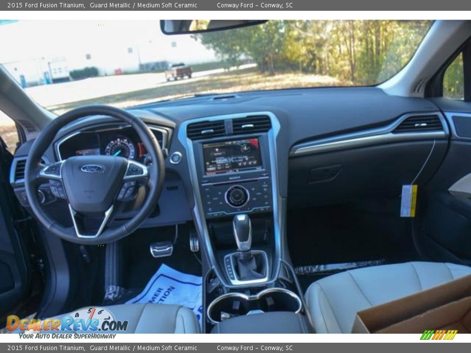 2015 Ford Fusion Titanium Guard Metallic / Medium Soft Ceramic Photo #16