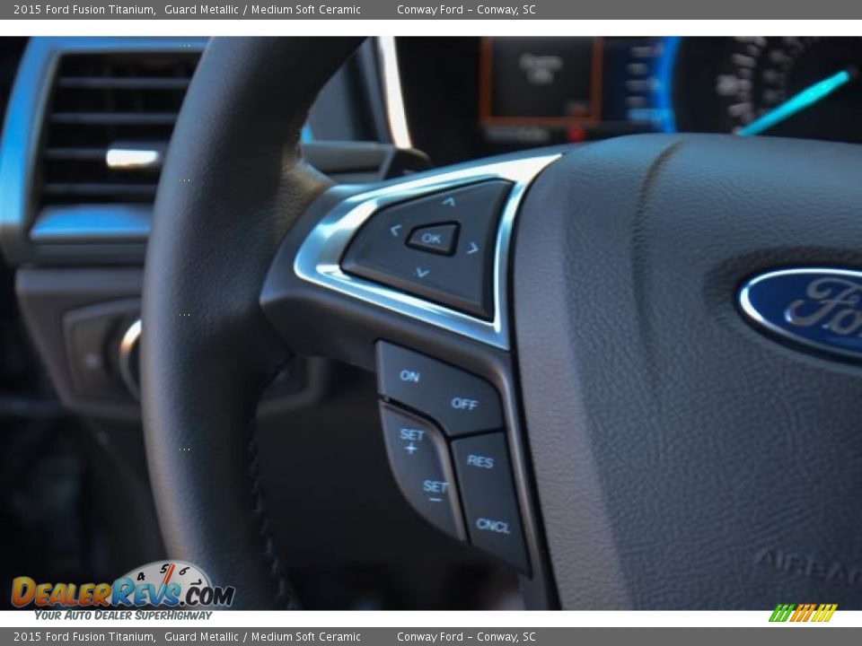 2015 Ford Fusion Titanium Guard Metallic / Medium Soft Ceramic Photo #25