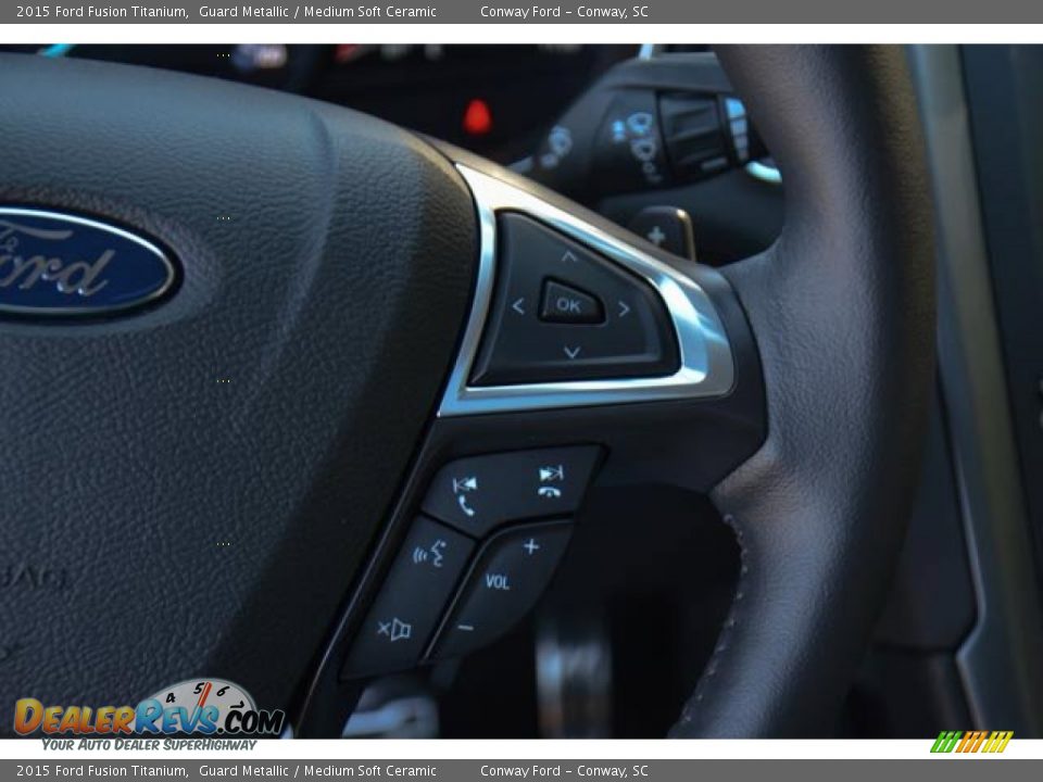 2015 Ford Fusion Titanium Guard Metallic / Medium Soft Ceramic Photo #26