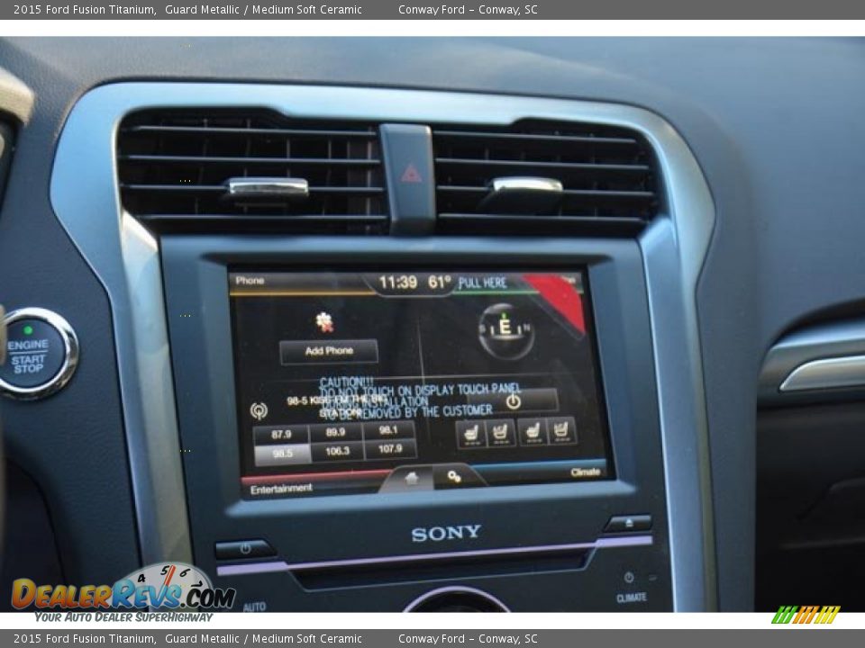 2015 Ford Fusion Titanium Guard Metallic / Medium Soft Ceramic Photo #27