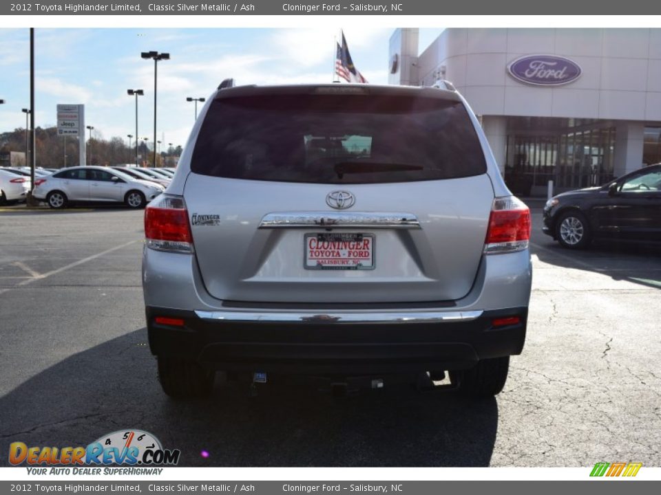 2012 Toyota Highlander Limited Classic Silver Metallic / Ash Photo #4