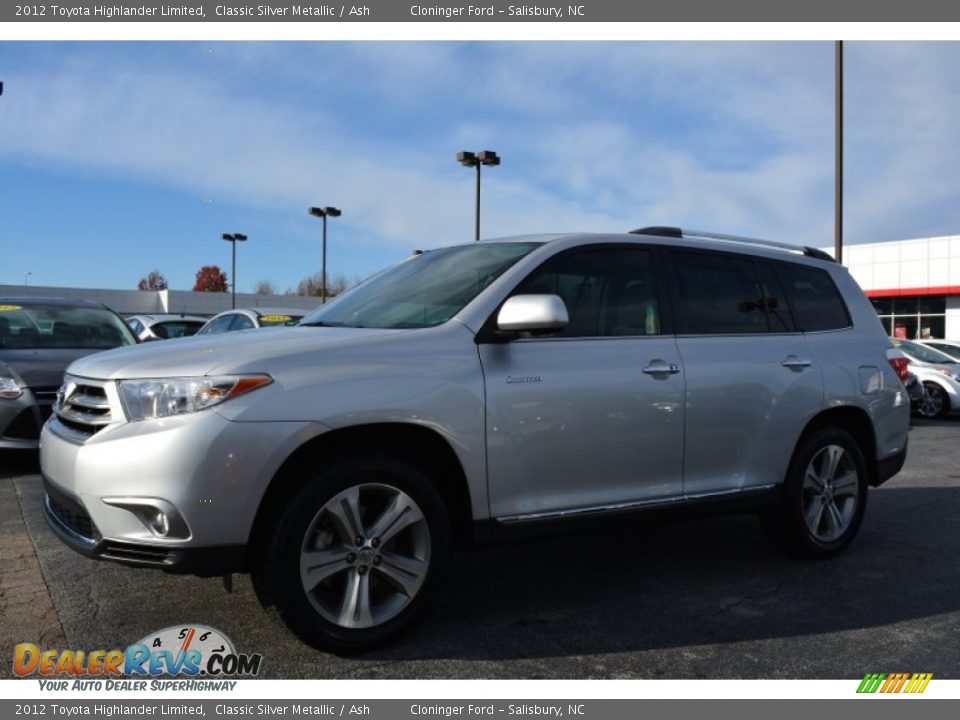 2012 Toyota Highlander Limited Classic Silver Metallic / Ash Photo #7