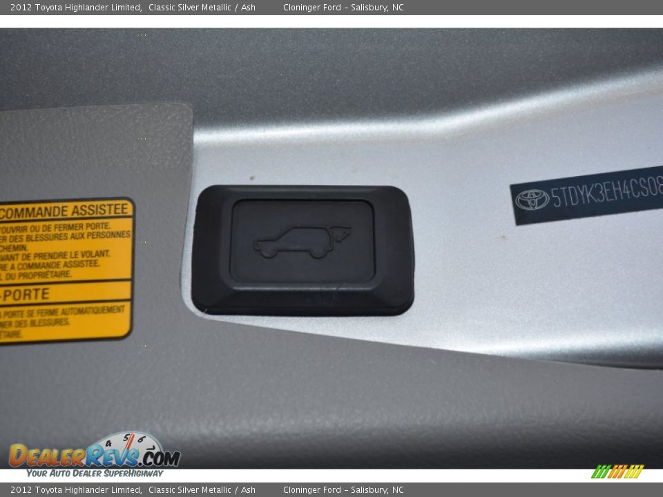 2012 Toyota Highlander Limited Classic Silver Metallic / Ash Photo #14