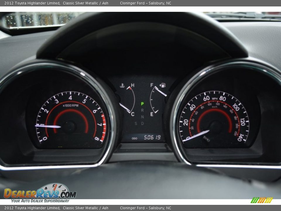 2012 Toyota Highlander Limited Gauges Photo #29