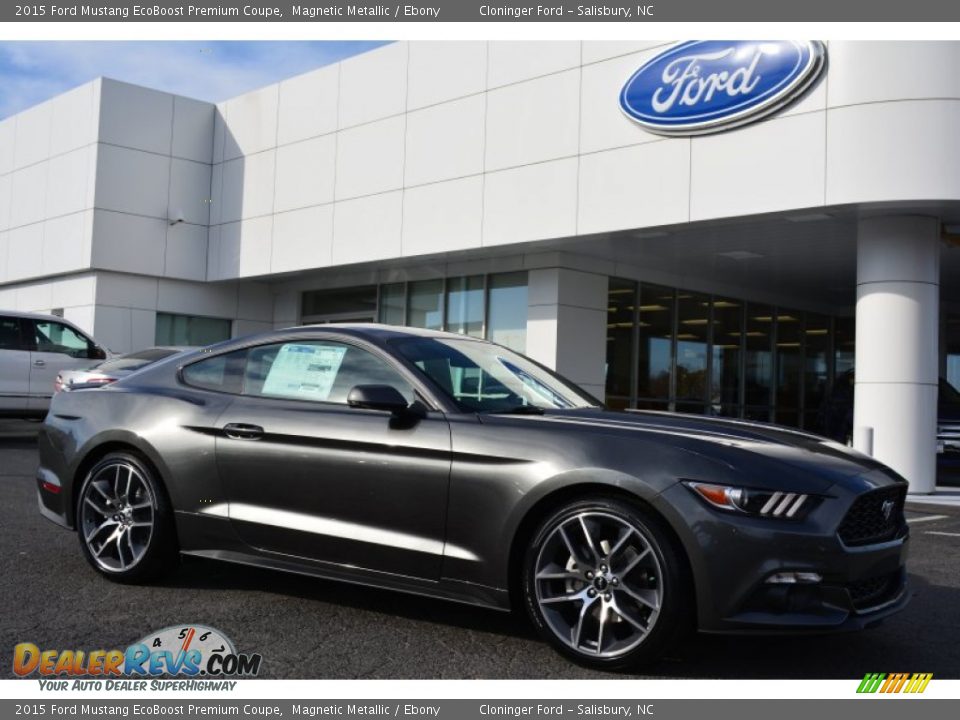 Magnetic Metallic 2015 Ford Mustang EcoBoost Premium Coupe Photo #1