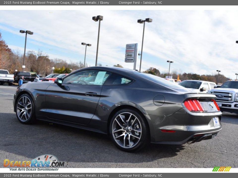 2015 Ford Mustang EcoBoost Premium Coupe Magnetic Metallic / Ebony Photo #22