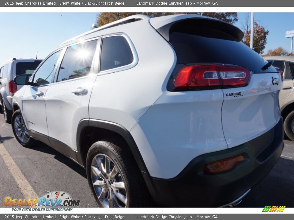 2015 Jeep Cherokee Limited Bright White / Black/Light Frost Beige Photo #2