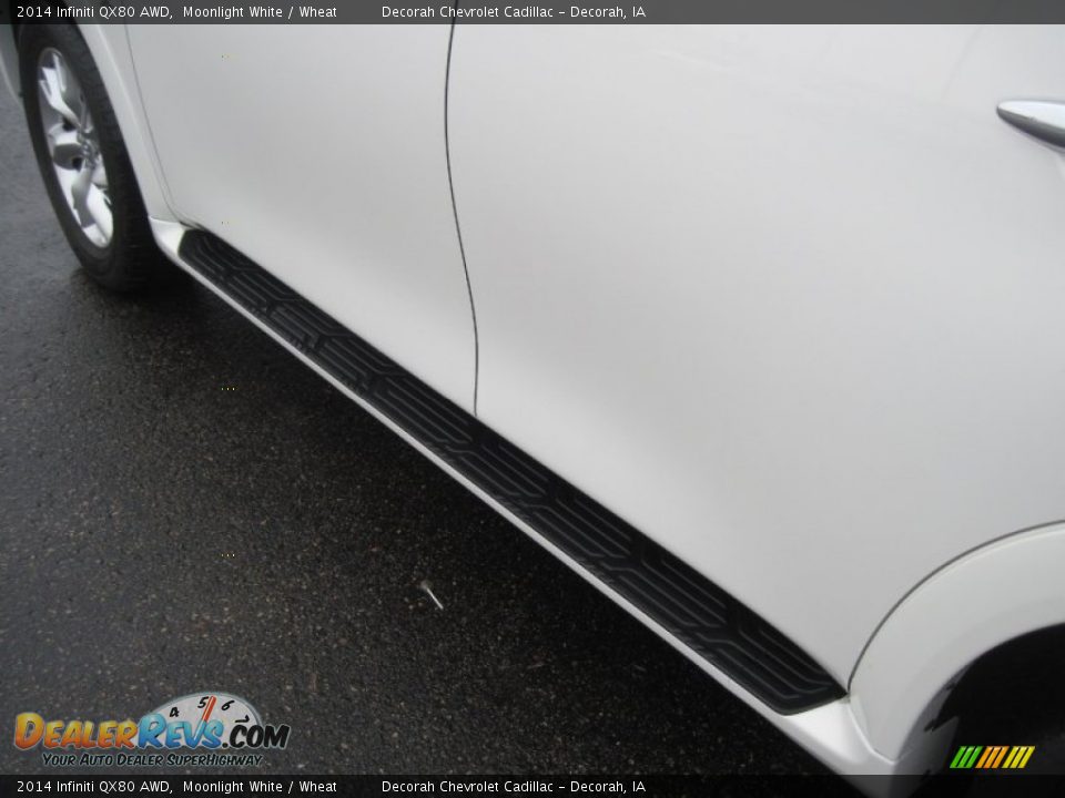 2014 Infiniti QX80 AWD Moonlight White / Wheat Photo #8