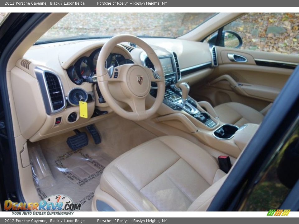 2012 Porsche Cayenne Black / Luxor Beige Photo #10