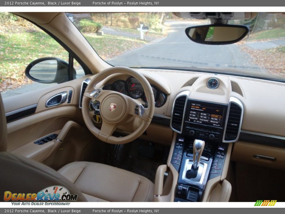 2012 Porsche Cayenne Black / Luxor Beige Photo #12