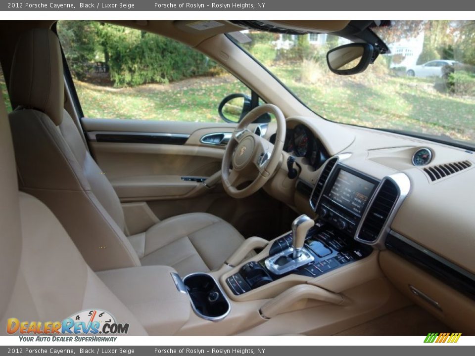 2012 Porsche Cayenne Black / Luxor Beige Photo #17