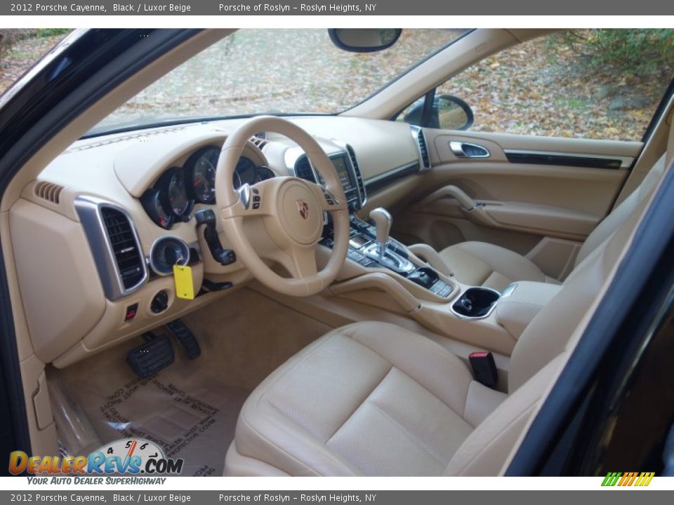 2012 Porsche Cayenne Black / Luxor Beige Photo #19