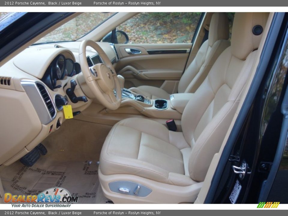 2012 Porsche Cayenne Black / Luxor Beige Photo #20