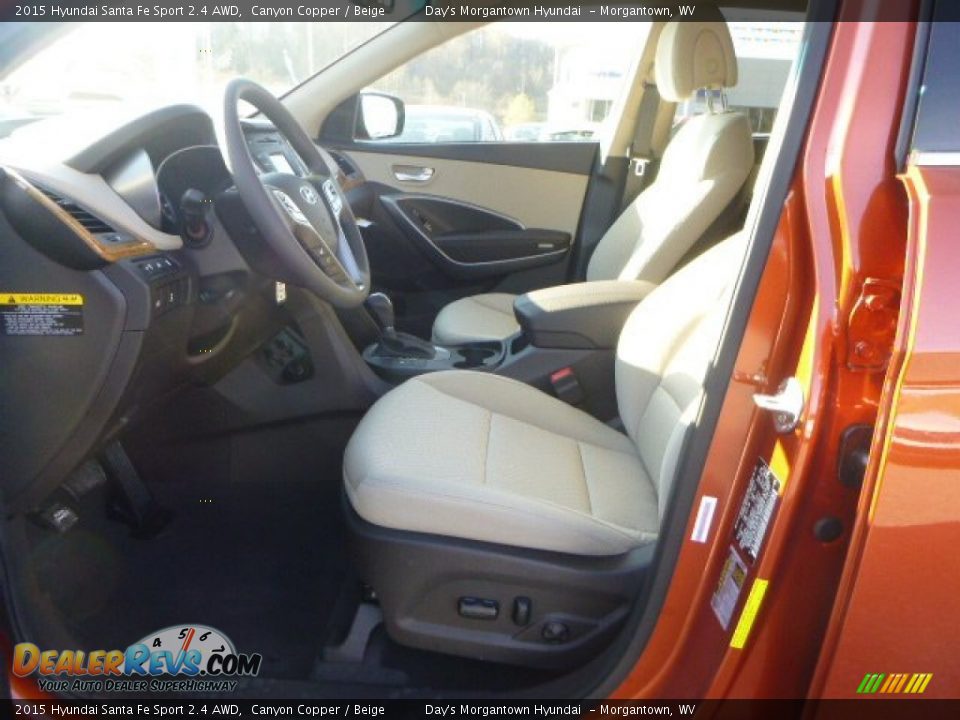 2015 Hyundai Santa Fe Sport 2.4 AWD Canyon Copper / Beige Photo #16