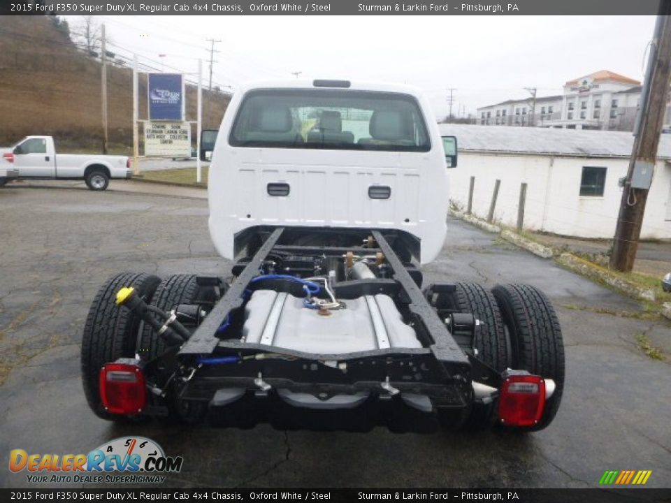 2015 Ford F350 Super Duty XL Regular Cab 4x4 Chassis Oxford White / Steel Photo #4