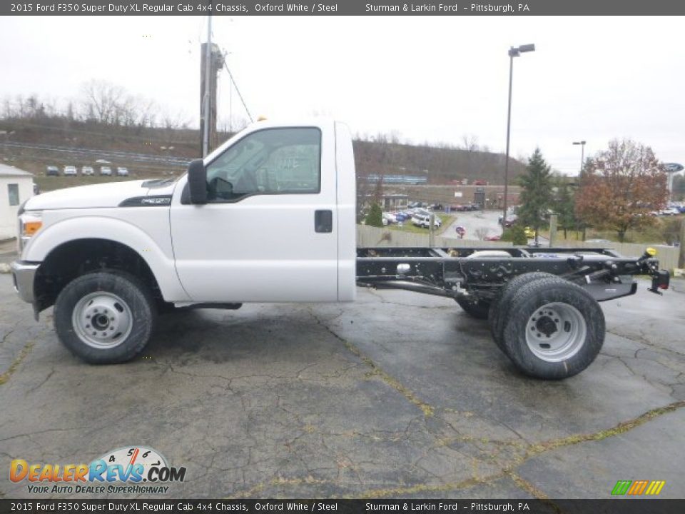 2015 Ford F350 Super Duty XL Regular Cab 4x4 Chassis Oxford White / Steel Photo #6