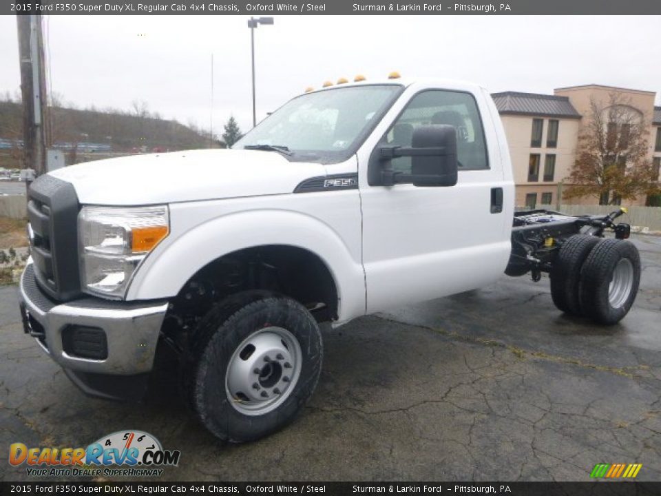 2015 Ford F350 Super Duty XL Regular Cab 4x4 Chassis Oxford White / Steel Photo #7