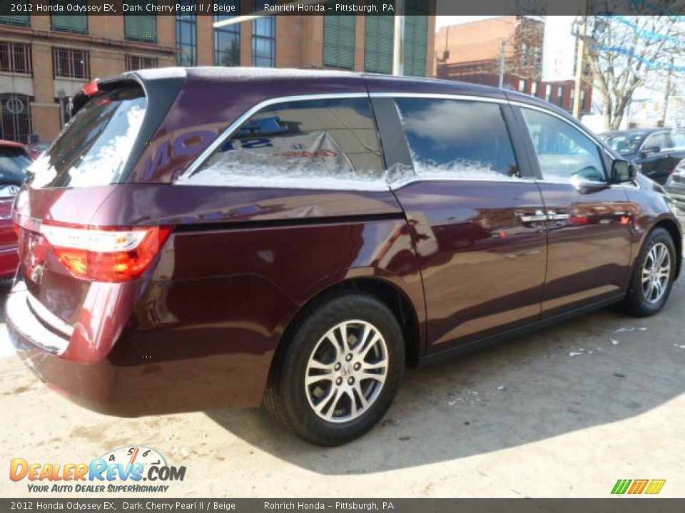 2012 Honda Odyssey EX Dark Cherry Pearl II / Beige Photo #3