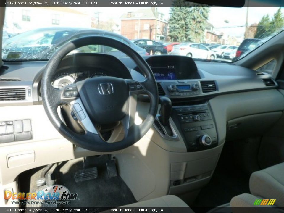 2012 Honda Odyssey EX Dark Cherry Pearl II / Beige Photo #6
