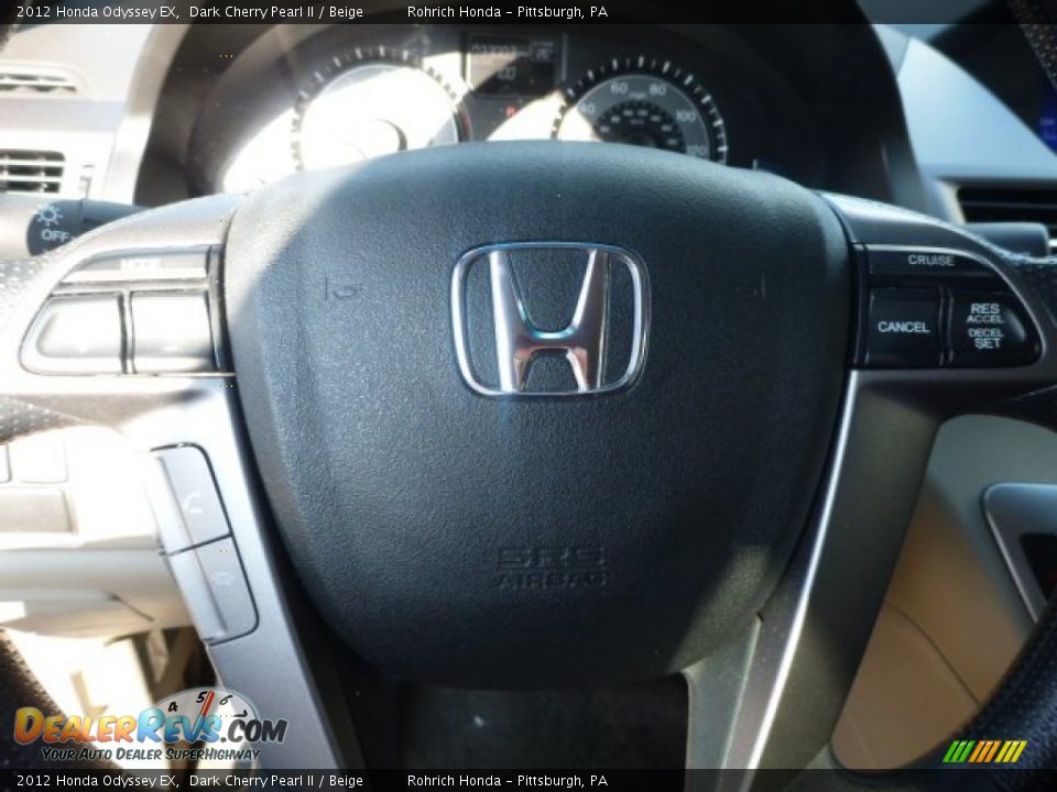 2012 Honda Odyssey EX Dark Cherry Pearl II / Beige Photo #20