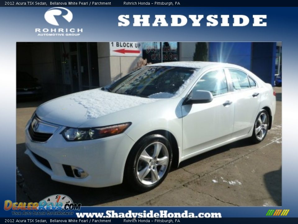 2012 Acura TSX Sedan Bellanova White Pearl / Parchment Photo #1