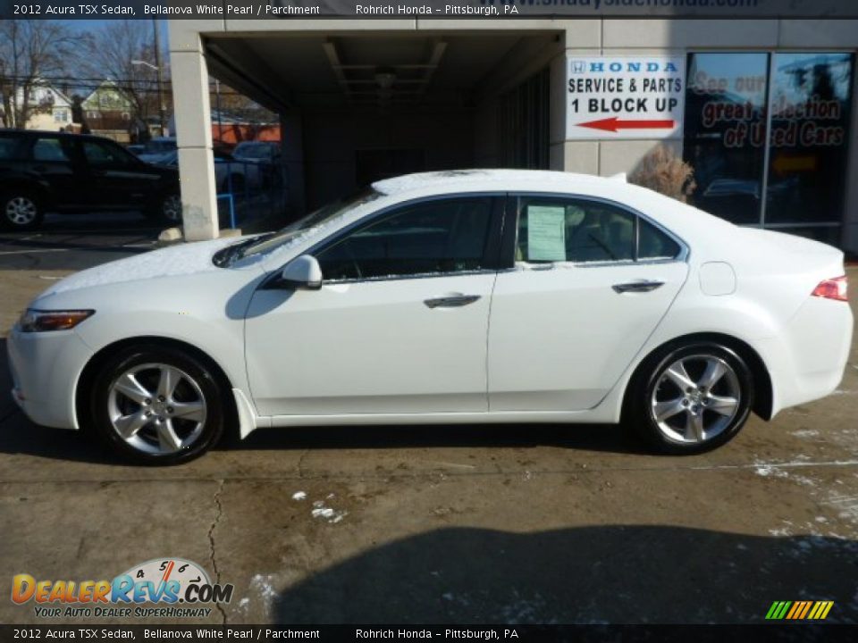 2012 Acura TSX Sedan Bellanova White Pearl / Parchment Photo #2