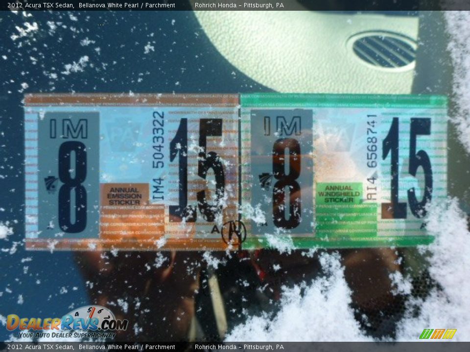 2012 Acura TSX Sedan Bellanova White Pearl / Parchment Photo #18