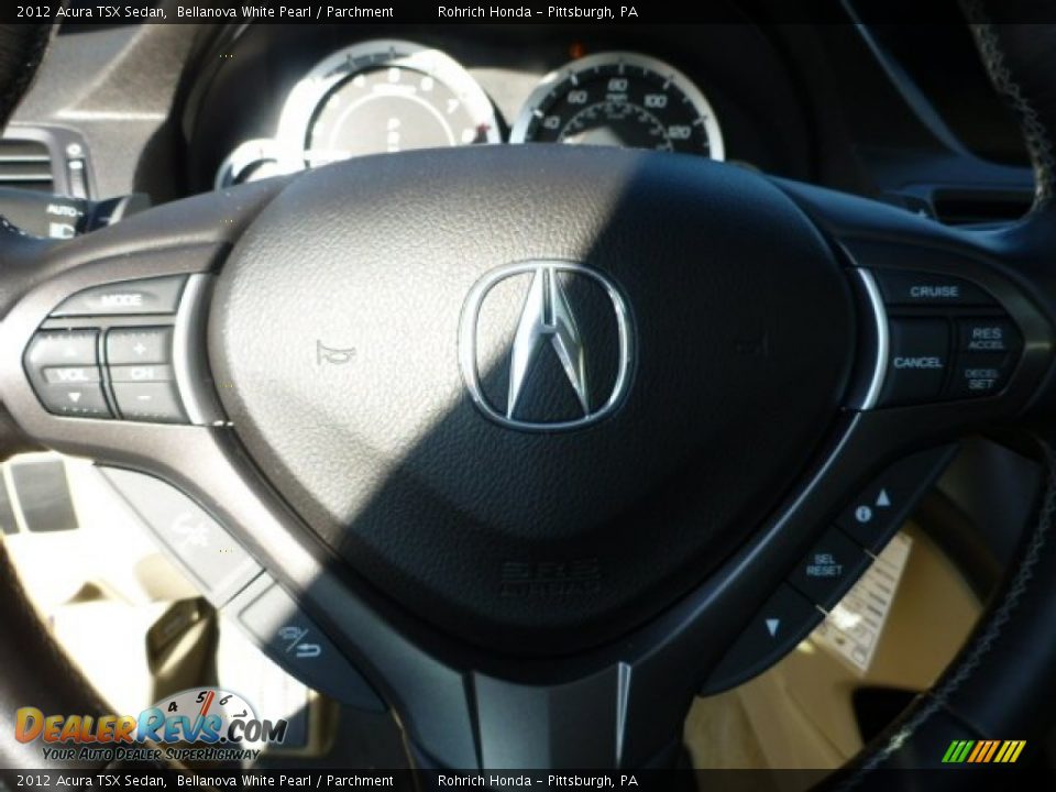 2012 Acura TSX Sedan Bellanova White Pearl / Parchment Photo #21